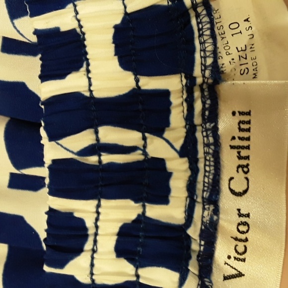 Victor Carlini pleated Status print skirt - Picture 4 of 5